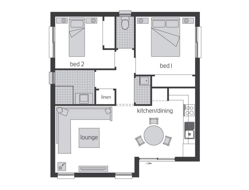 Architectural New Home Designs - Granny Flat Three Floor Plans