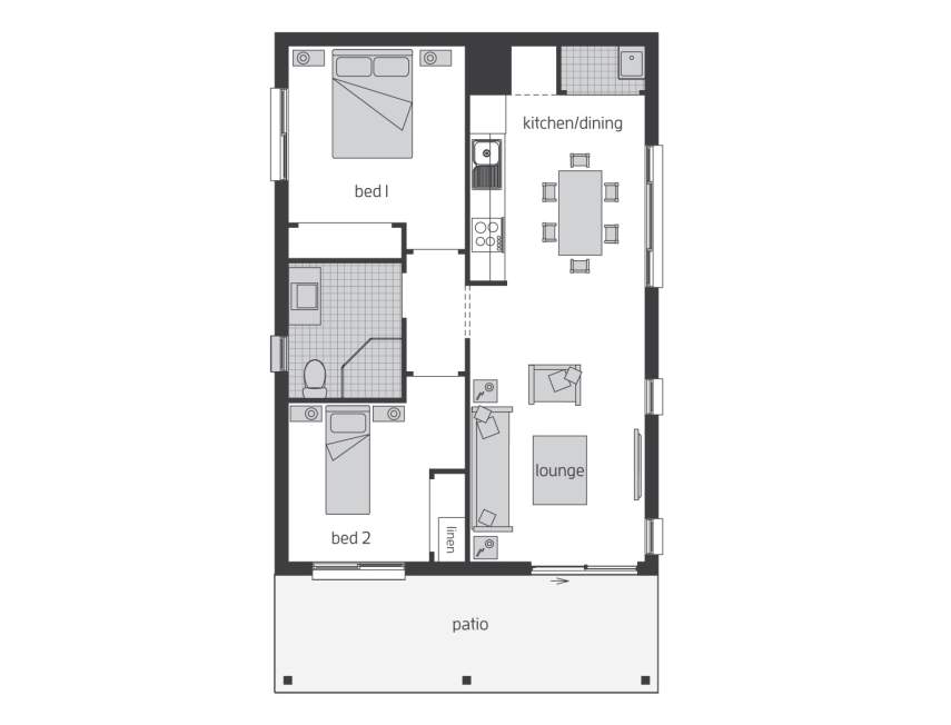 Floor Plan - Granny Flat 4 Floor Plan - Granny Flat 4 - McDonald Jones