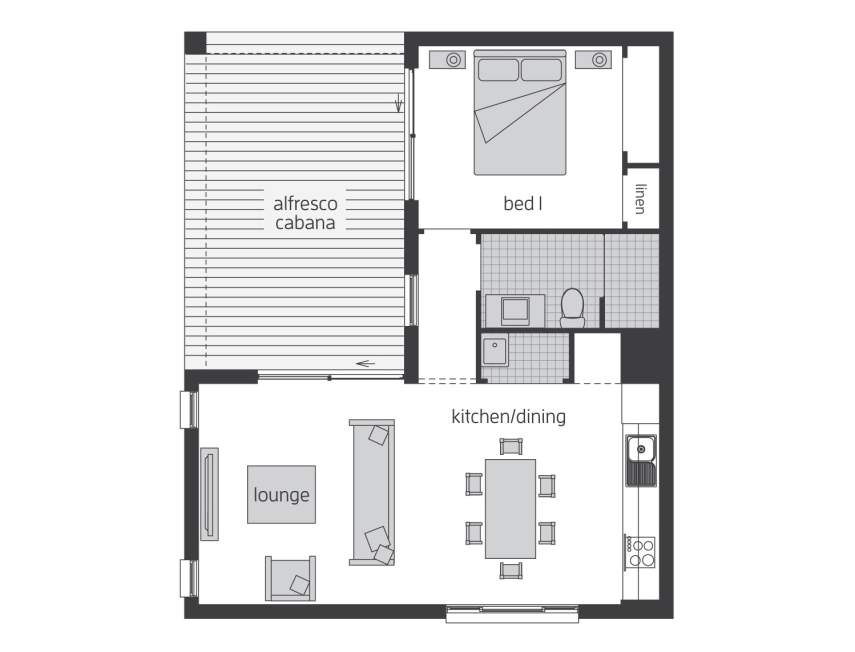 Floor Plan - Granny Flat 8 Floor Plan - Granny Flat 8 - McDonald Jones