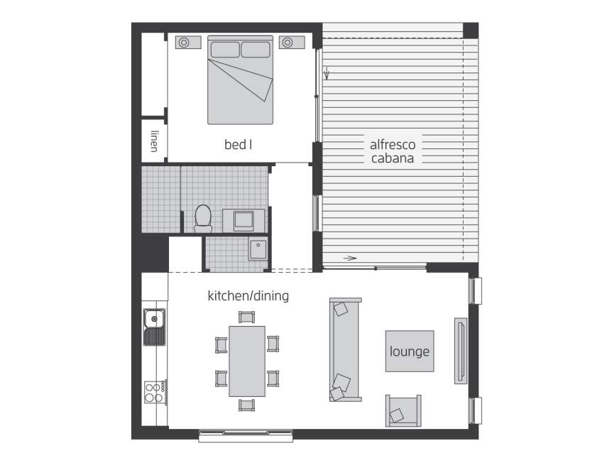 Floor Plan - Granny Flat 8 Floor Plan - Granny Flat 8 - McDonald Jones