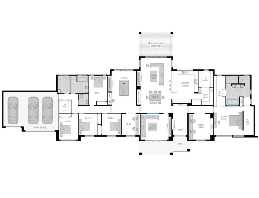 Floor Plan - Hermitage Floor Plan - Hermitage - Country Style Home Design - McDonald Jones