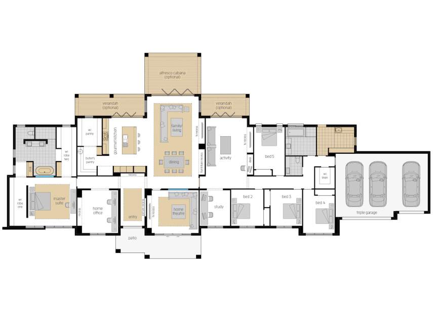 Floor Plan - Hermitage Floor Plan - Hermitage - Acreage Home Design - McDonald Jones