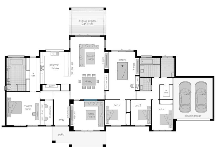 Floor Plan - Hermitage Floor Plan - Hermitage - Farm Style Home Design - McDonald Jones