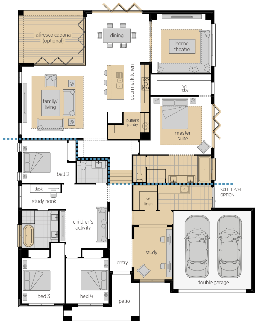 San Marino Manor 16- Single Storey Floor Plan Upgrade- McDonald Jones