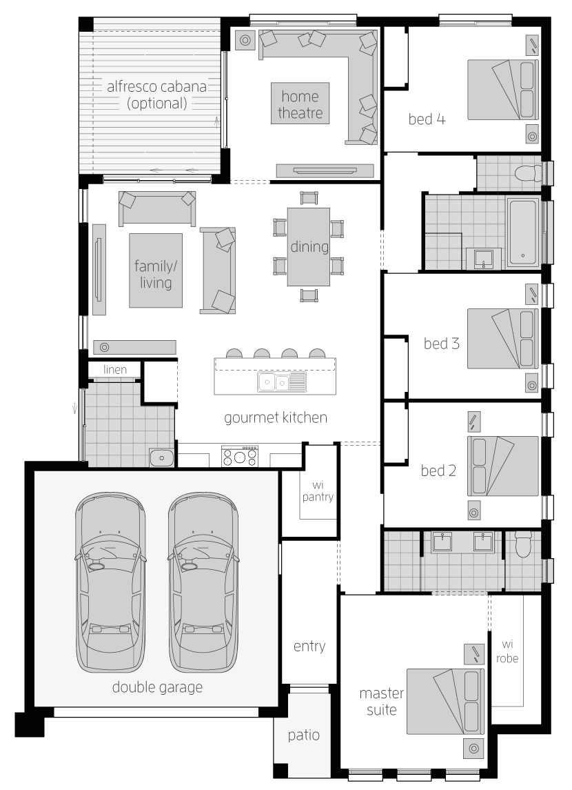 Architectural New Home Designs - Addington Floor Plan 