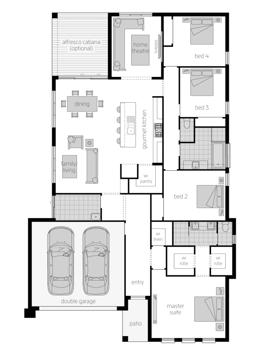Architectural New Home Designs - Cullen Floor Plans