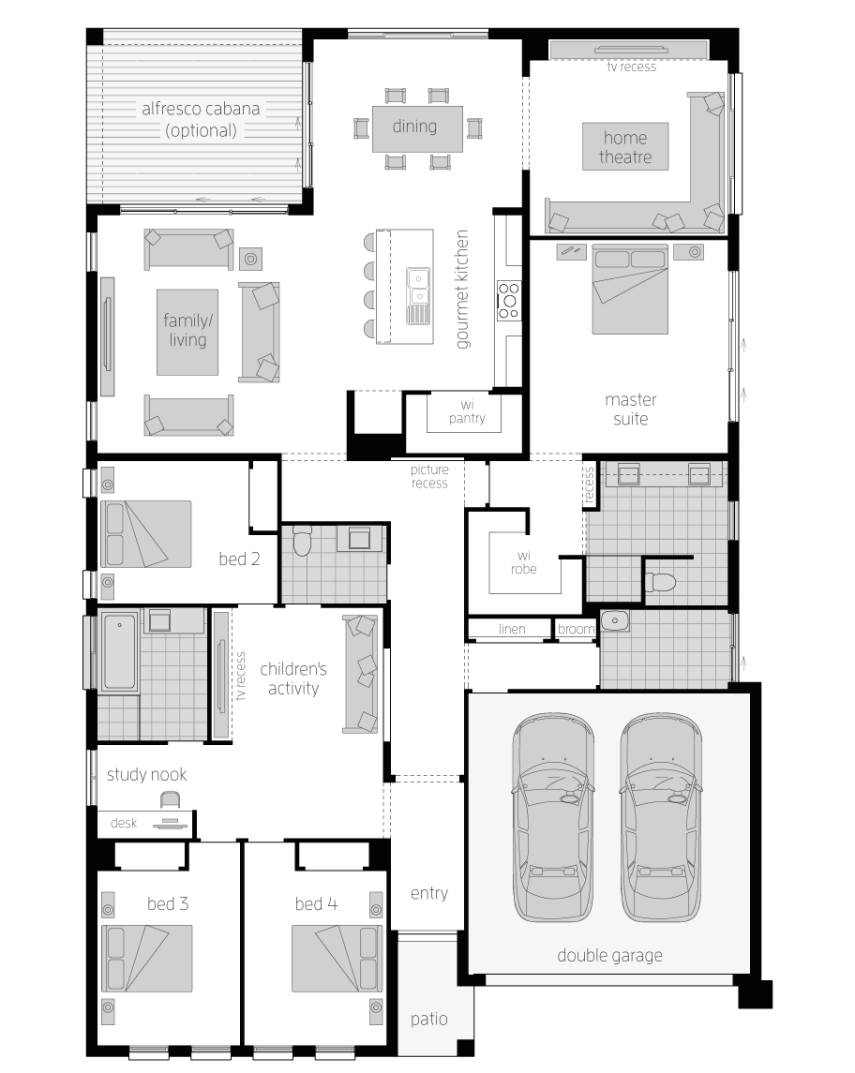 Floor Plan - Nobleman Floor Plan - Nobleman Home Design - Canberra - McDonald Jones
