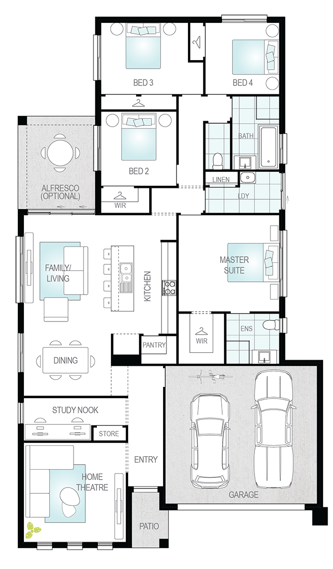 Prelude Floor Plan - Single Storey Floor Plan - McDonald Jones Homes
