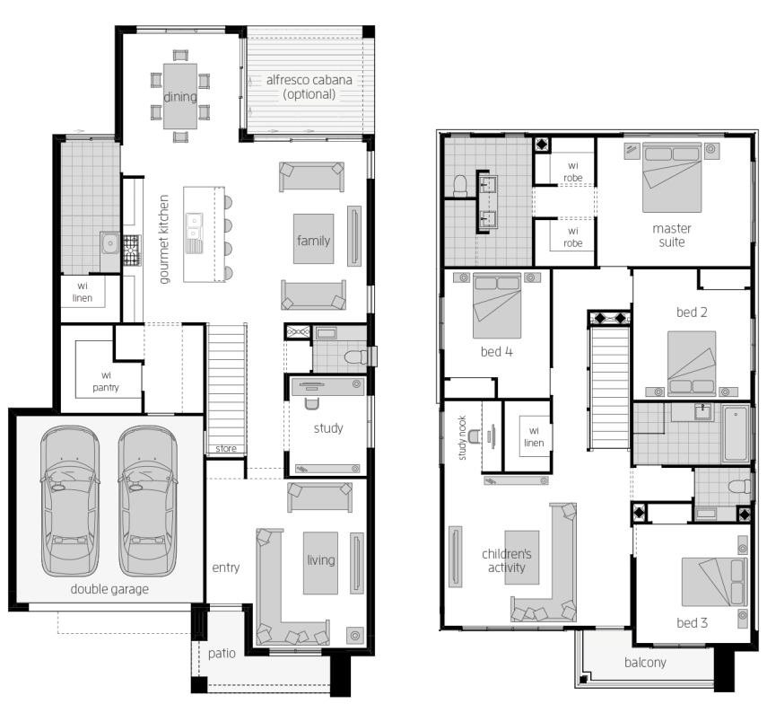 Saxonvale 33 Two- Two Storey Floor Plan Saxonvale 33 Two- Two Storey Floor Plan- McDonald Jones