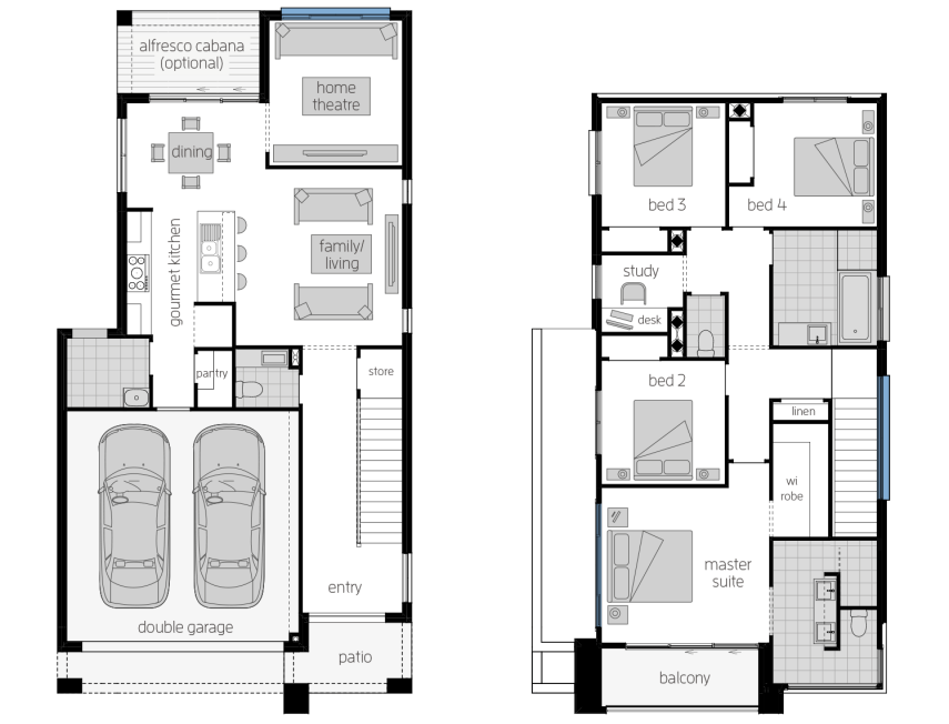 Whistler 25 Double Storey Floor Plan RHS Whistler 25 Double Storey Floor Plan RHS