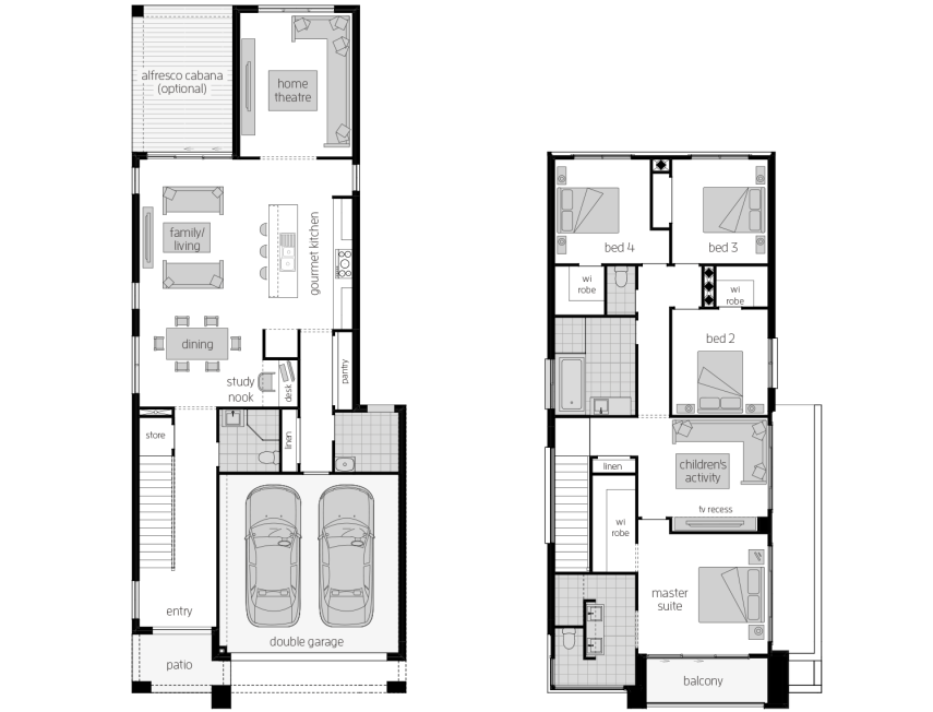 Whistler 30- Two Storey Floor Plan Architectural New Home Designs - Whistler House Plan