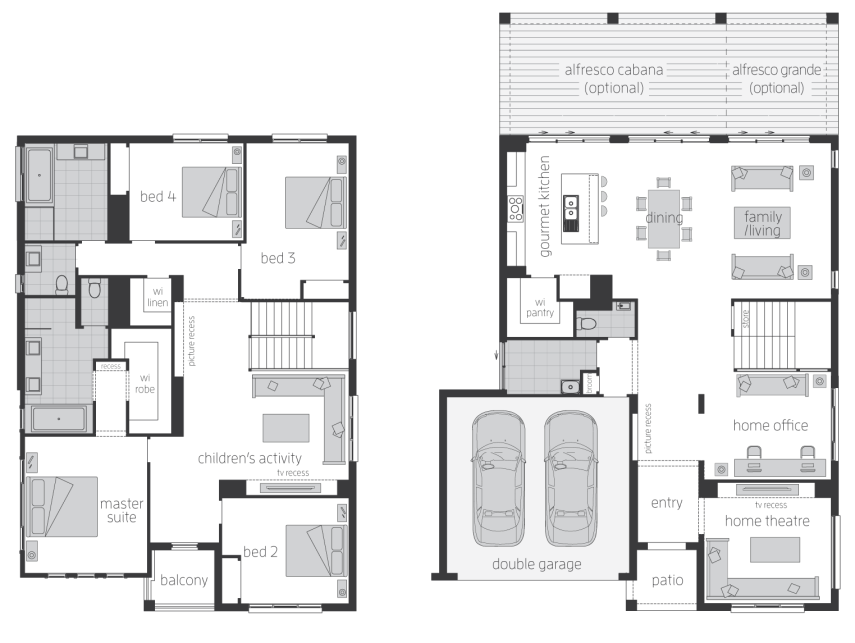 Architectural New Home Designs - Huntingdale 36 Floor Plans