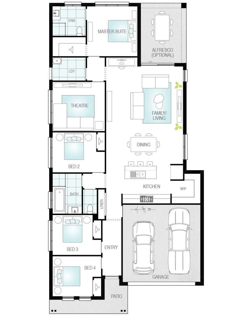 single storey home design mallorca standard floorplan rhs
