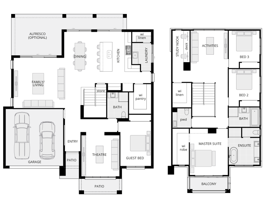 Newest Two Storey Home Design Mayfair McDonald Jones Homes blog-inspirasi-denah-rumah-sederhana-2-kamar-tidur-minimalis