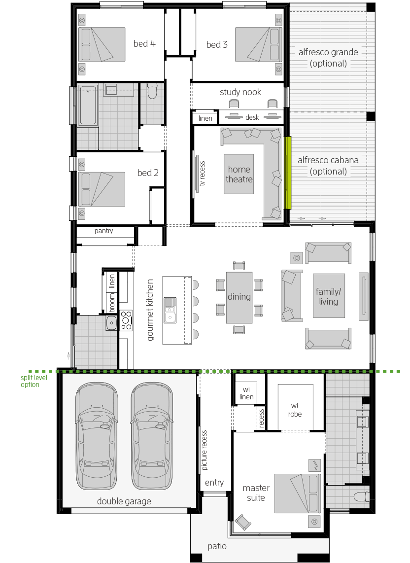Architectural New Home Designs - Broadbeach 15 Floor Plan 