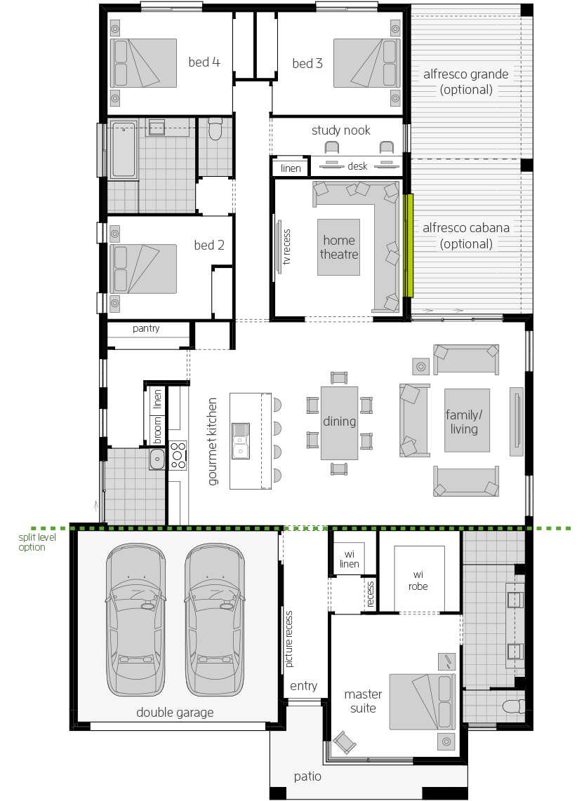 Broadbeach Zero floorplan lhs Broadbeach Zero floorplan lhs