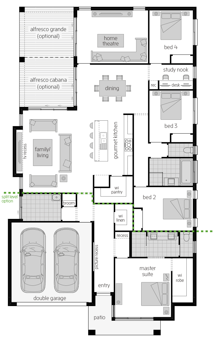 Portsea One floorplan lhs