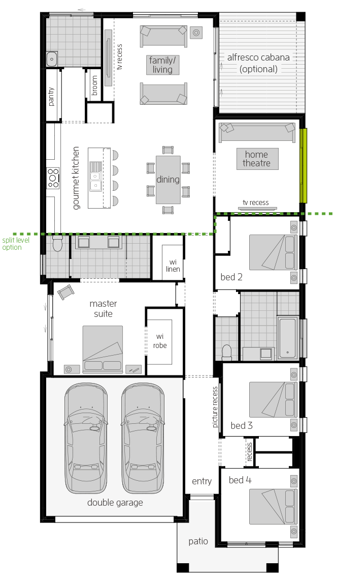 Santa Fe One floorplan lhs Santa Fe One floorplan lhs