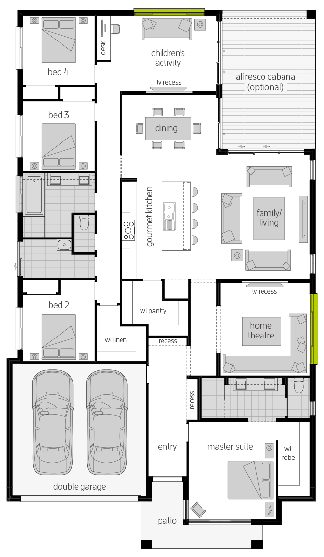Architectural New Home Designs - Coolum One Floor Plans