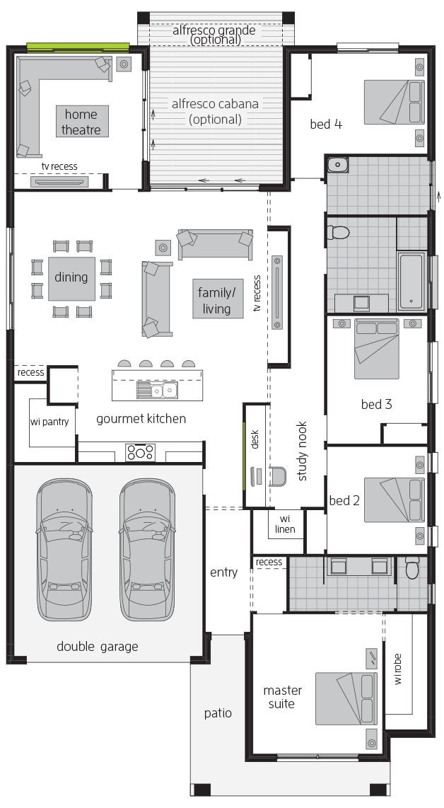 Architectural New Home Designs - Essington One Floor Plans
