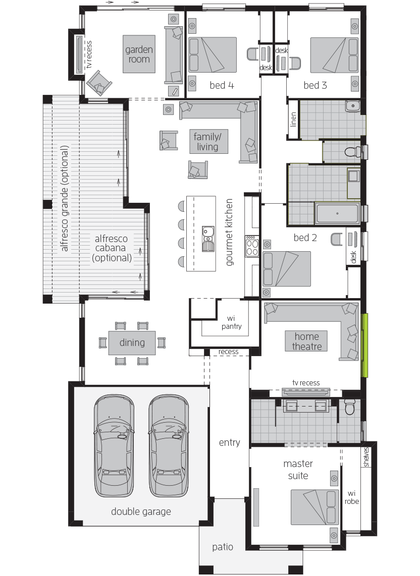 Garden Retreat Two floorplan lhs Garden Retreat Two floorplan lhs