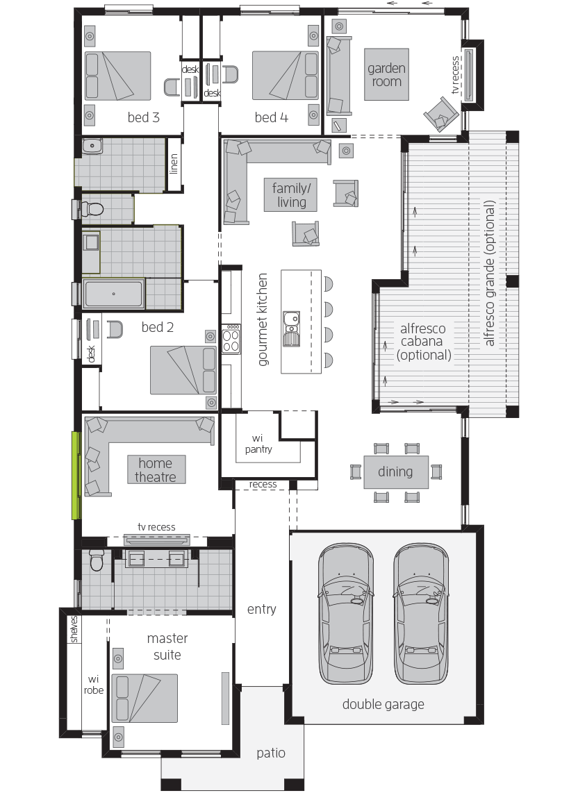 Garden Retreat Two floorplan lhs Garden Retreat Two floorplan lhs