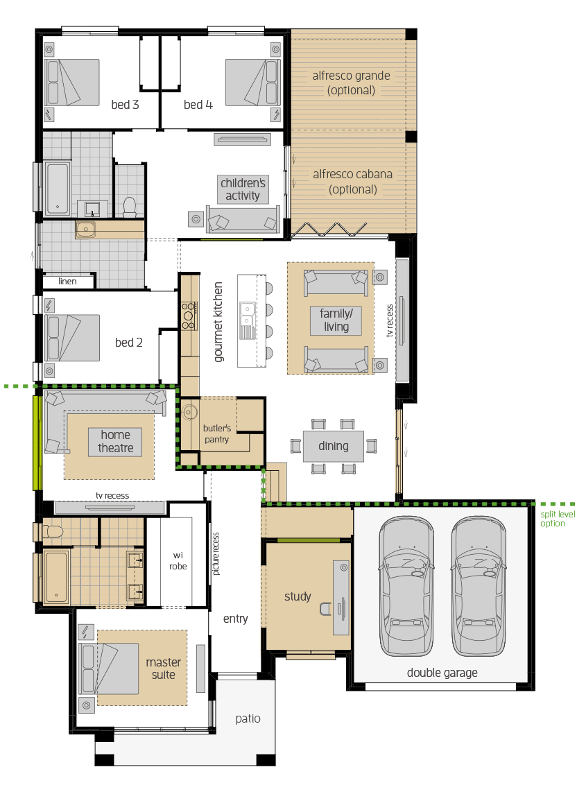 Havana Encore- Single Storey Floor Plan Upgrades Havana Encore- Single Storey Floor Plan Upgrades- McDonald Jones
