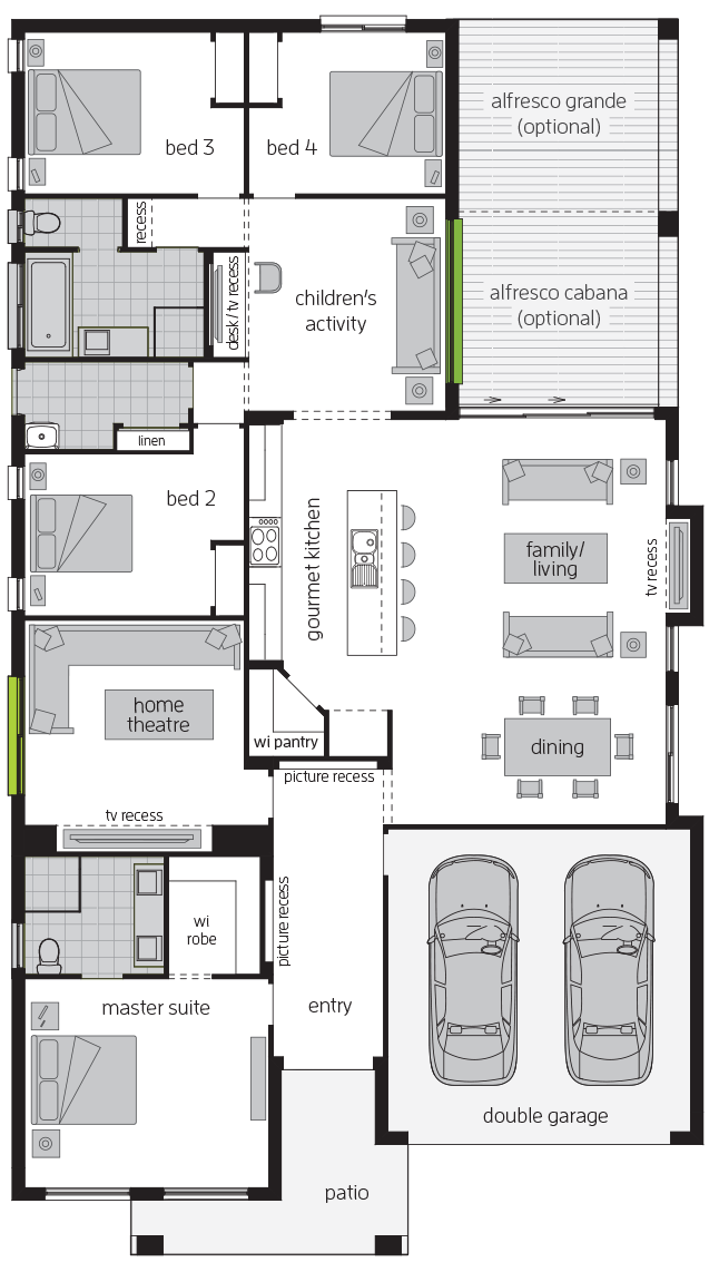 Havana One floorplan lhs Havana One floorplan lhs