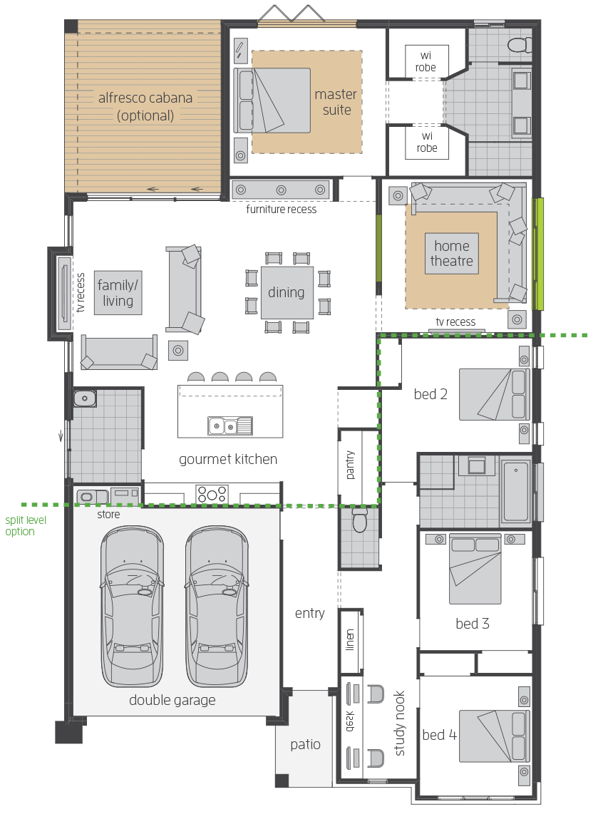 Santorini Executive upgrade floorplan lhs Santorini Executive upgrade floorplan lhs