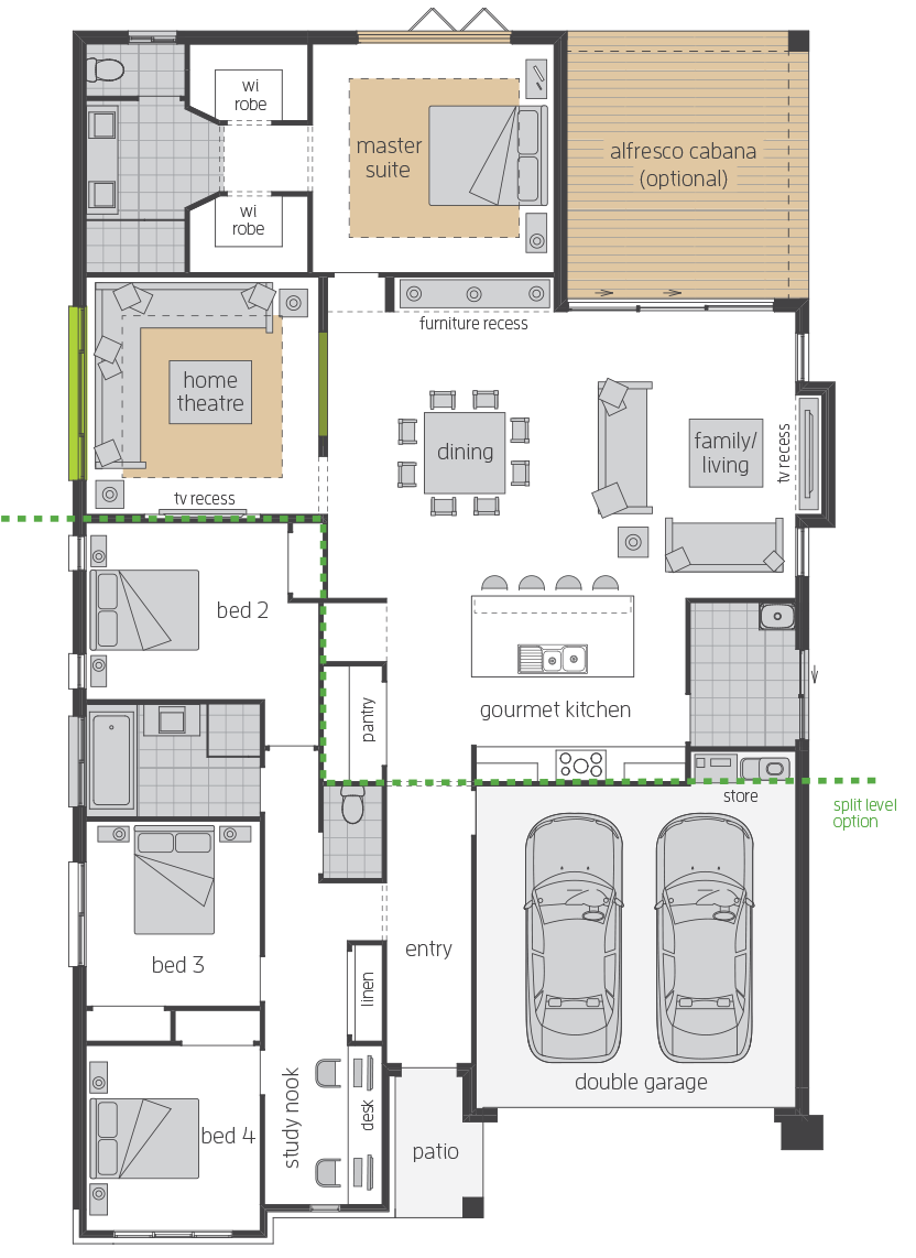 Santorini Executive upgrade floorplan lhs Santorini Executive upgrade floorplan lhs
