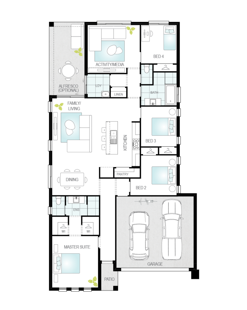 Architectural New Home Designs - Alpina Floor Plan 