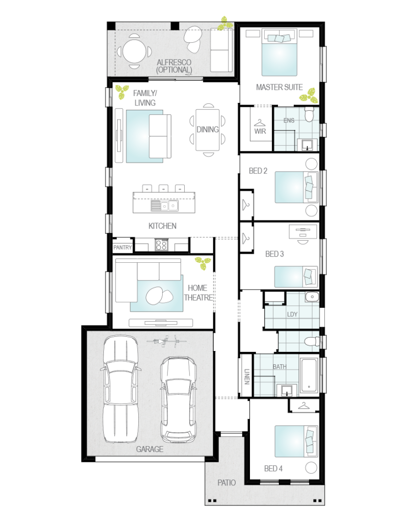 Floor Plan - Andorra Narrow Block Home - McDonald Jones