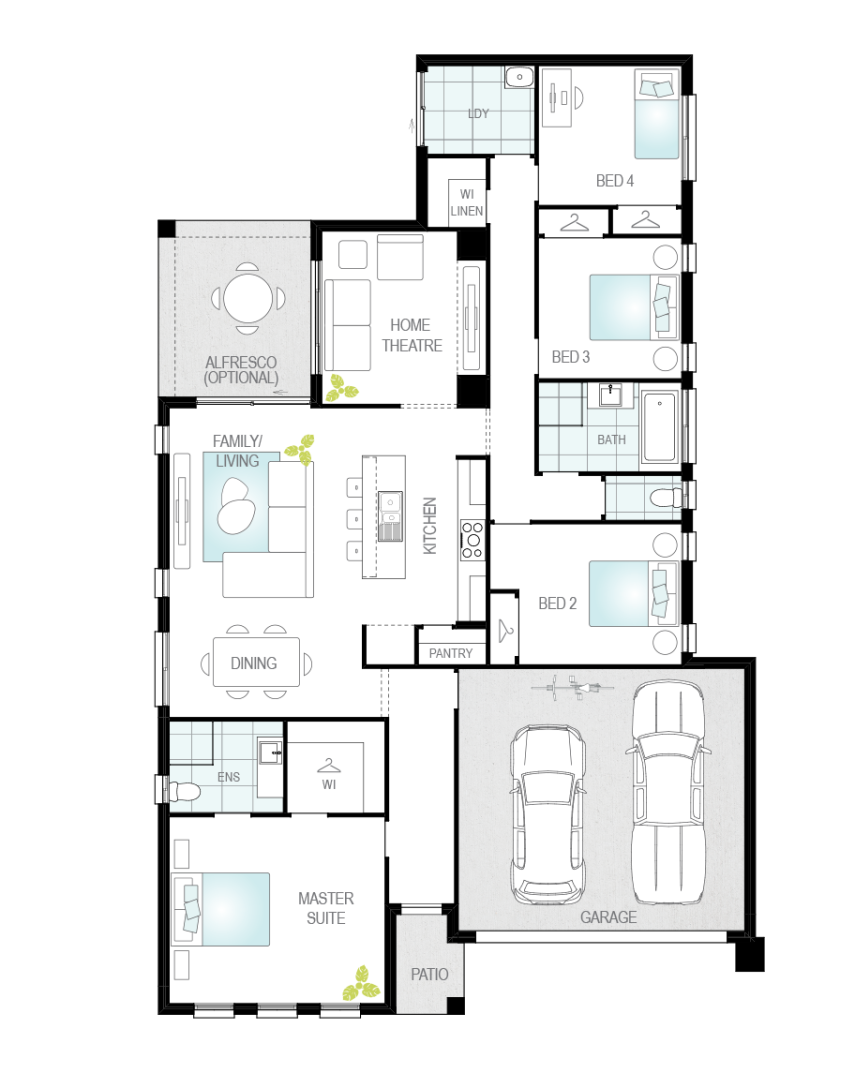 Architectural New Home Designs - Aston Floor Plan 