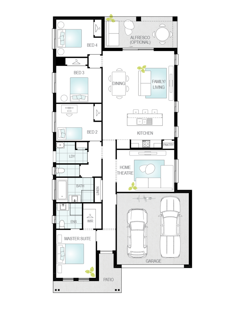 Floor Plan - Castalla - Affordable Home Design - McDonald Jones