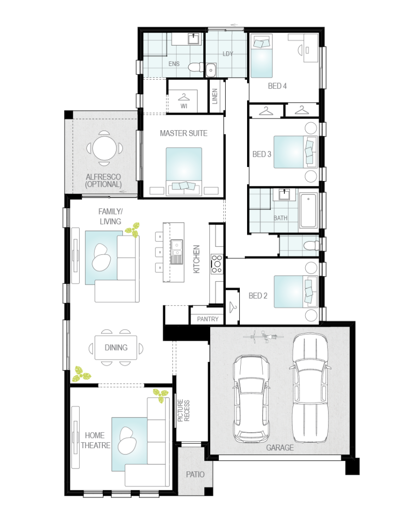 Floor Plan - Daimler Architectural New Home Designs - Daimler House Plans