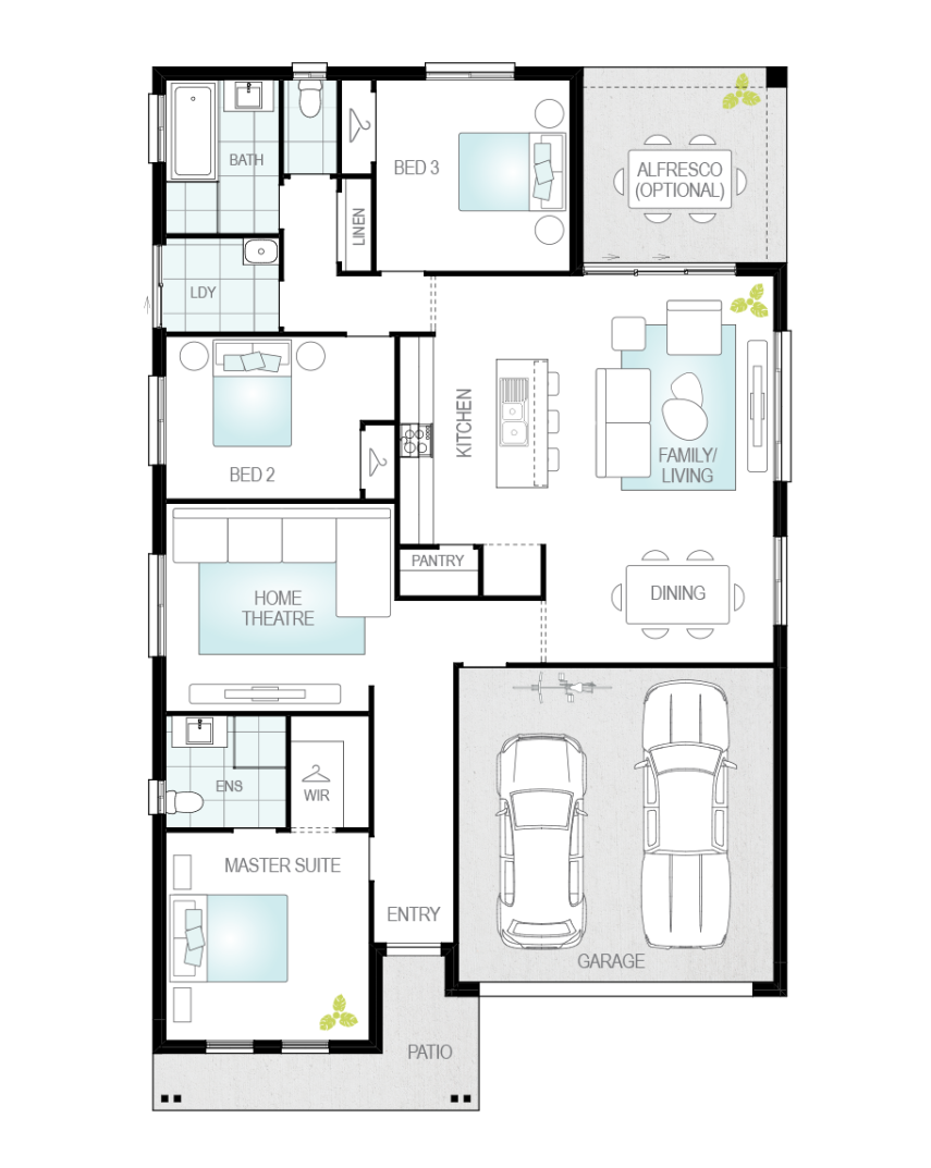Floor Plan - Mondello - Single Storey Home - McDonald Jones