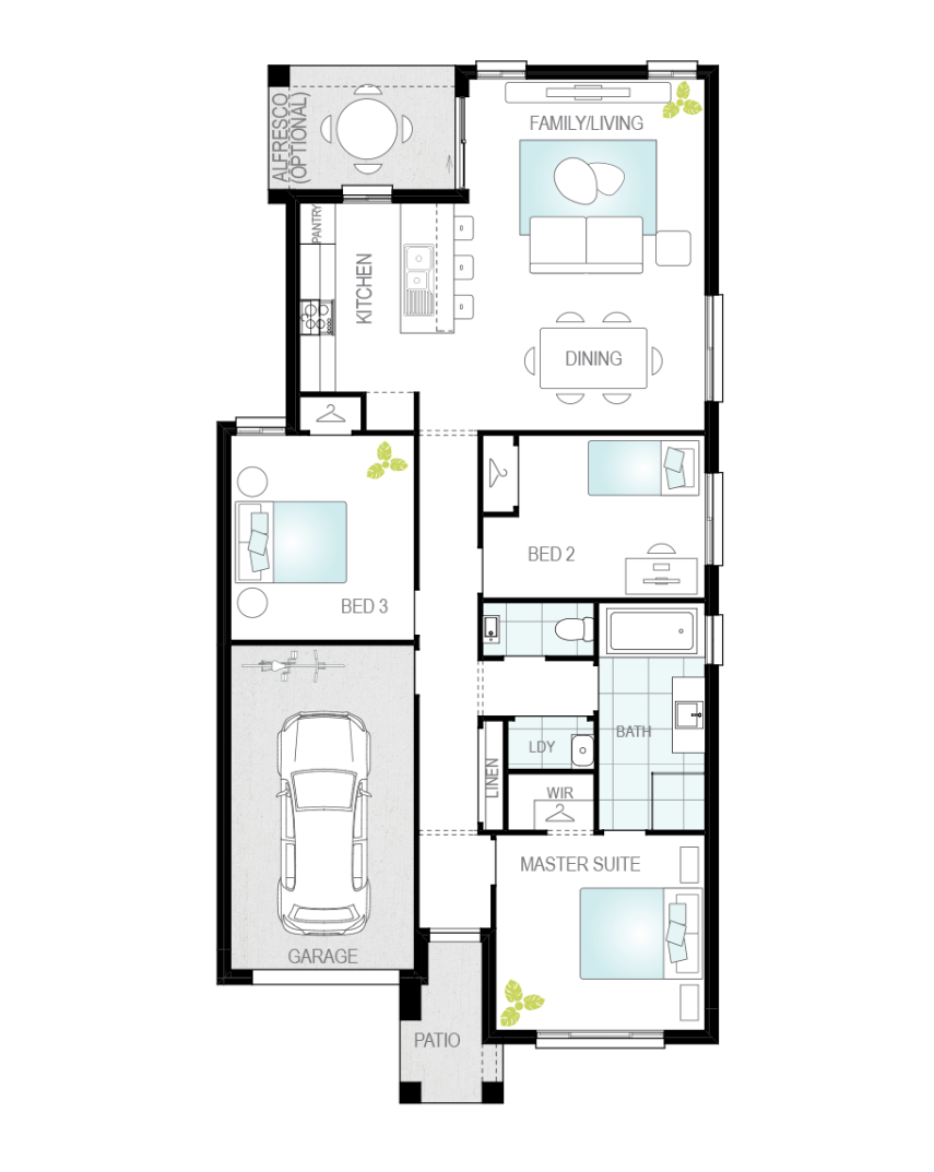 Architectural New Home Designs - Tavira House Plan