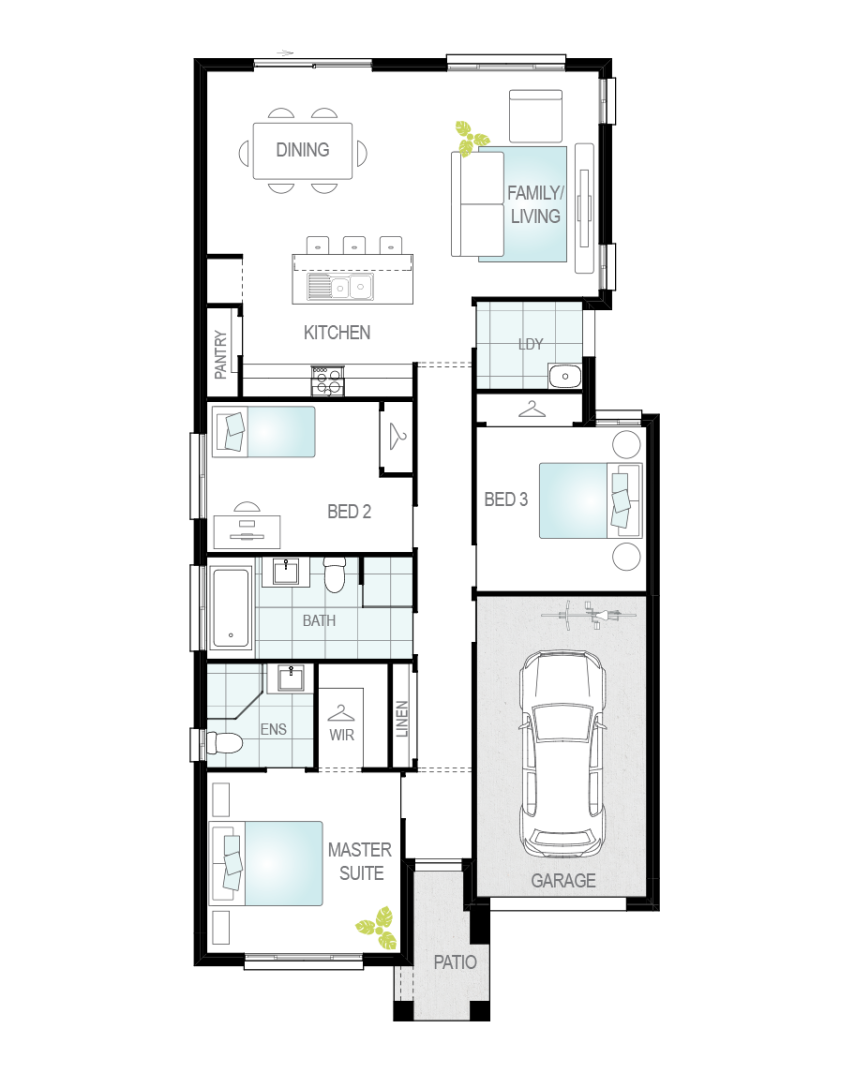Floor Plan - Tavira Three - Single Storey Home - McDonald Jones