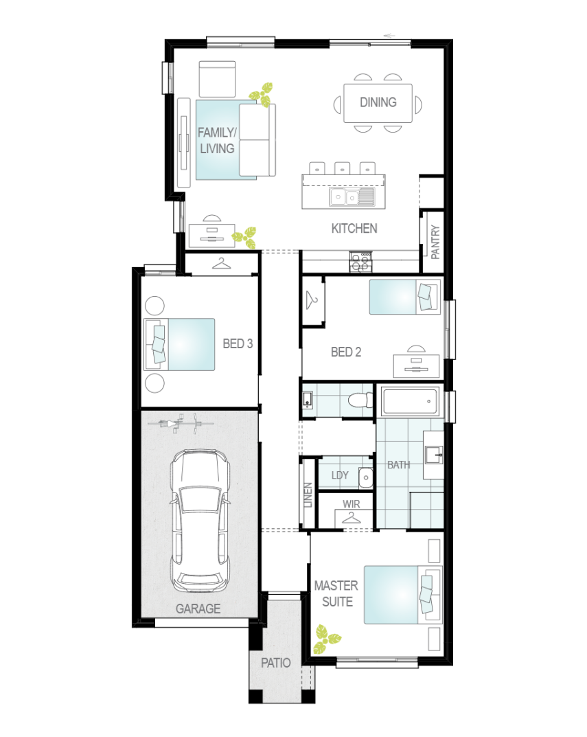 Floor Plan - Tavira Two - Single Storey Home - McDonald Jones