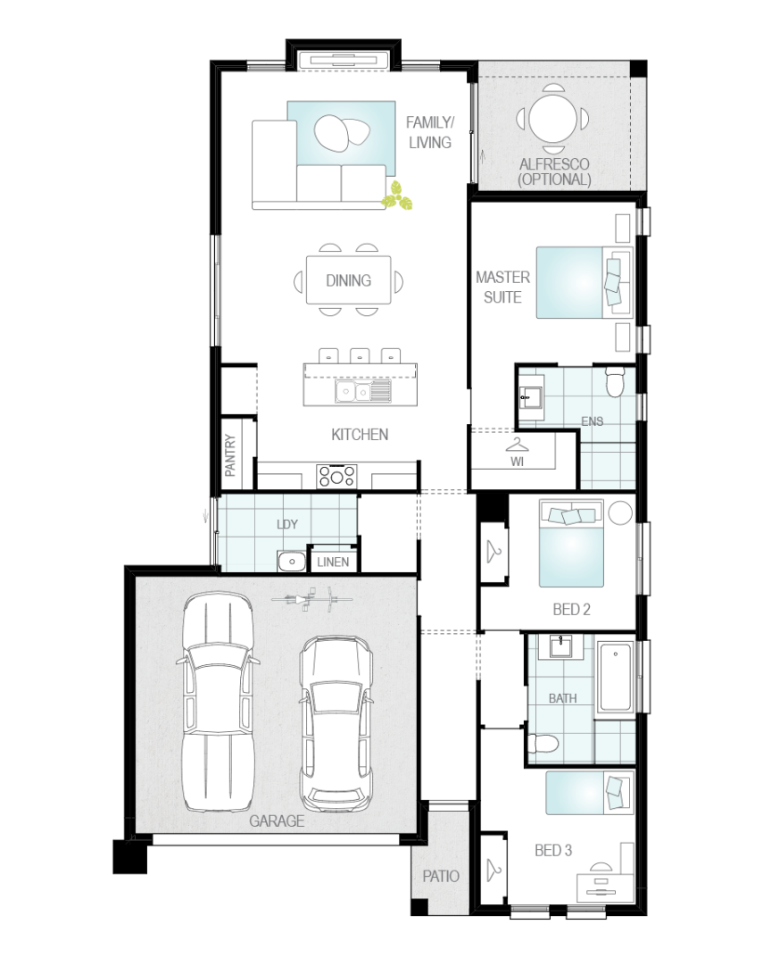 Floor Plan - Vantage Architectural New Home Designs - Vantage House Plan