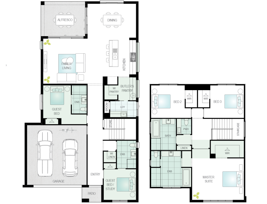 home design winton one executive now two storey upgrade floorplan rhs