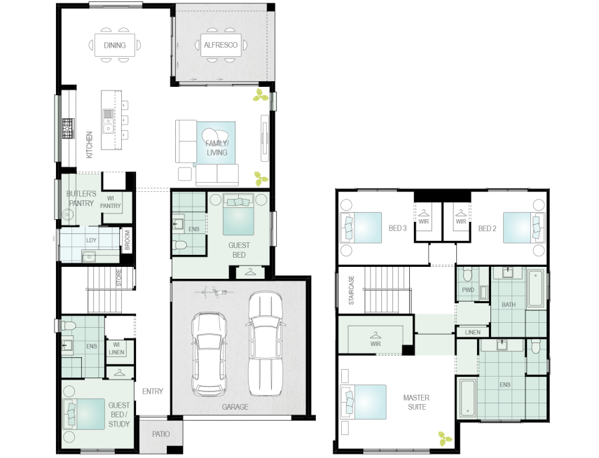 home design winton one executive now two storey upgrade floorplan rhs