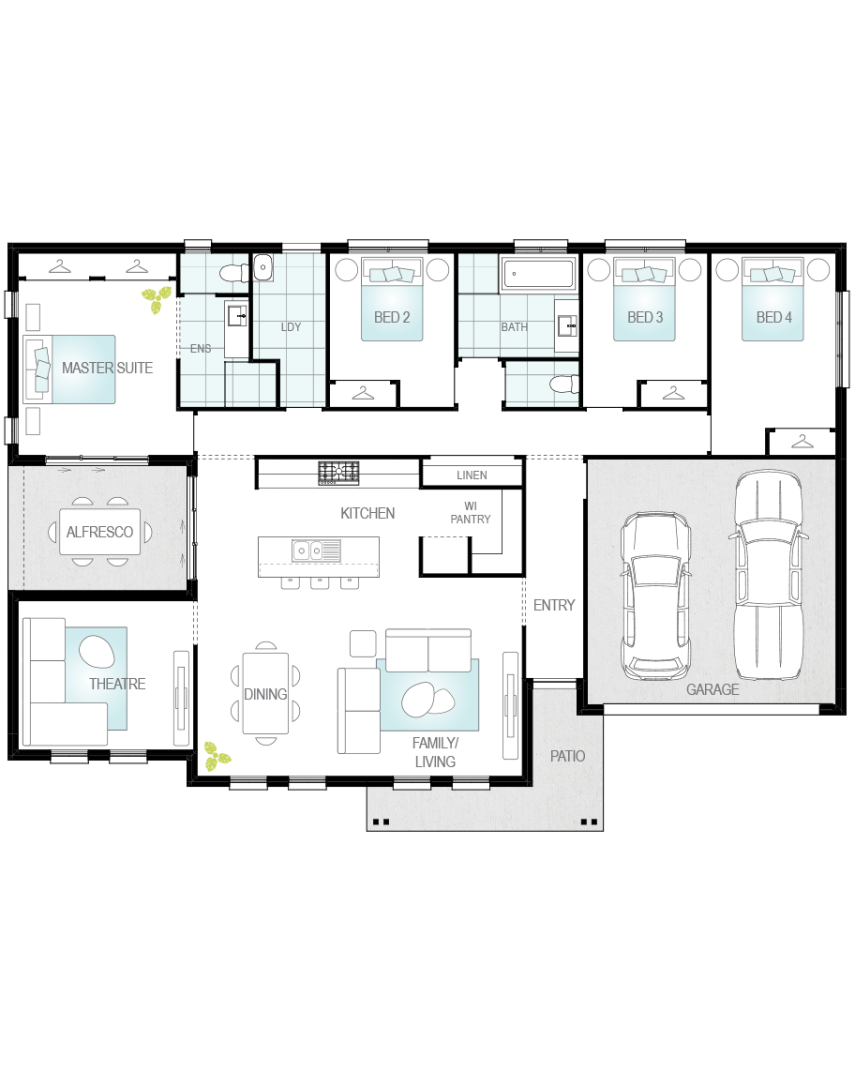 single storey home design montillo floorplan rhs