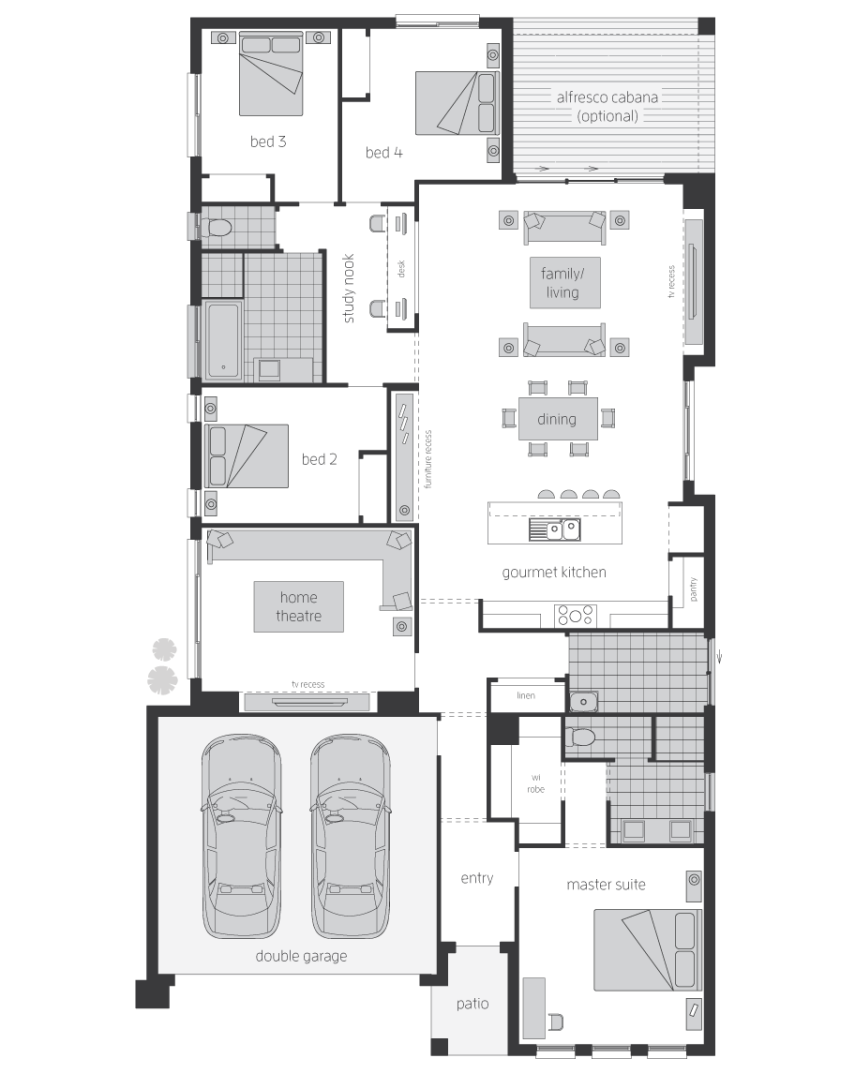 Floor Plan - Taltarni Floor Plan - Taltarni - Home Designs Canberra - McDonald Jones