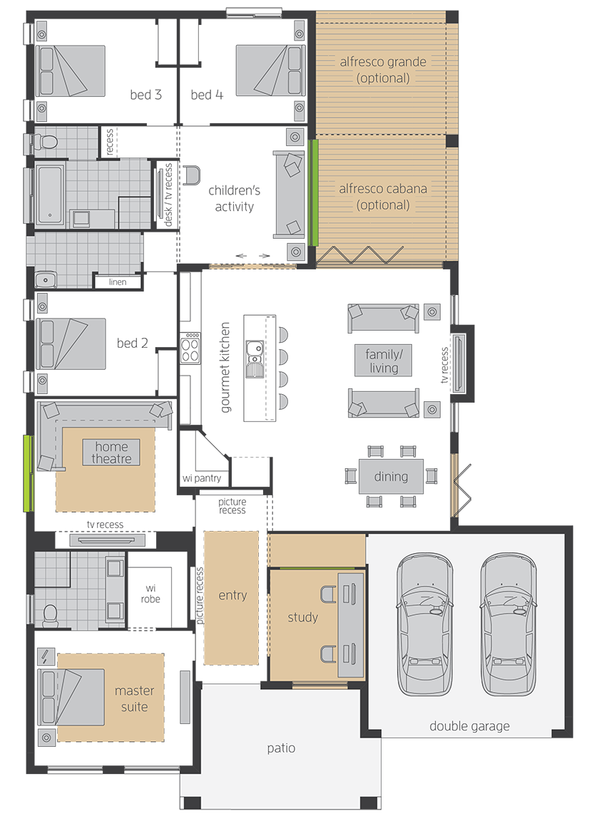Havana One upgrade floorplan lhs Havana One upgrade floorplan lhs