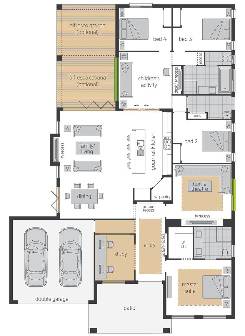 Havana One upgrade floorplan lhs Havana One upgrade floorplan lhs