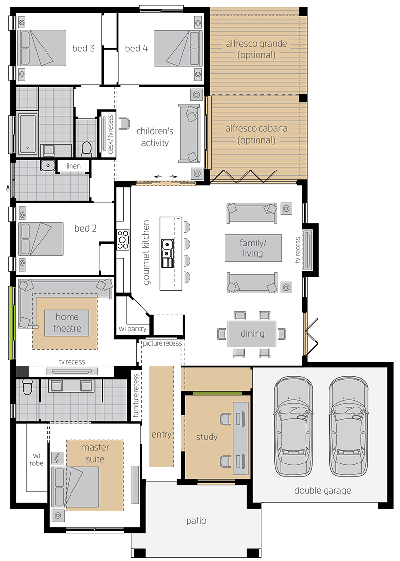 Havana Executive upgrade floorplan lhs Havana Executive upgrade floorplan lhs