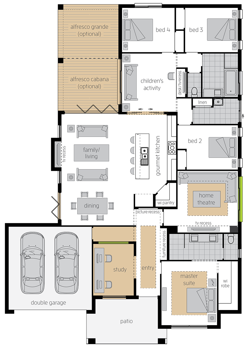 Havana Executive upgrade floorplan lhs Havana Executive upgrade floorplan lhs