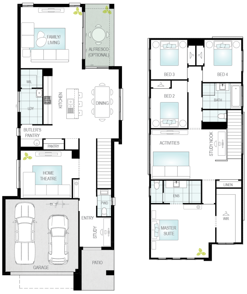 home design beatriz standard floorplan lhs