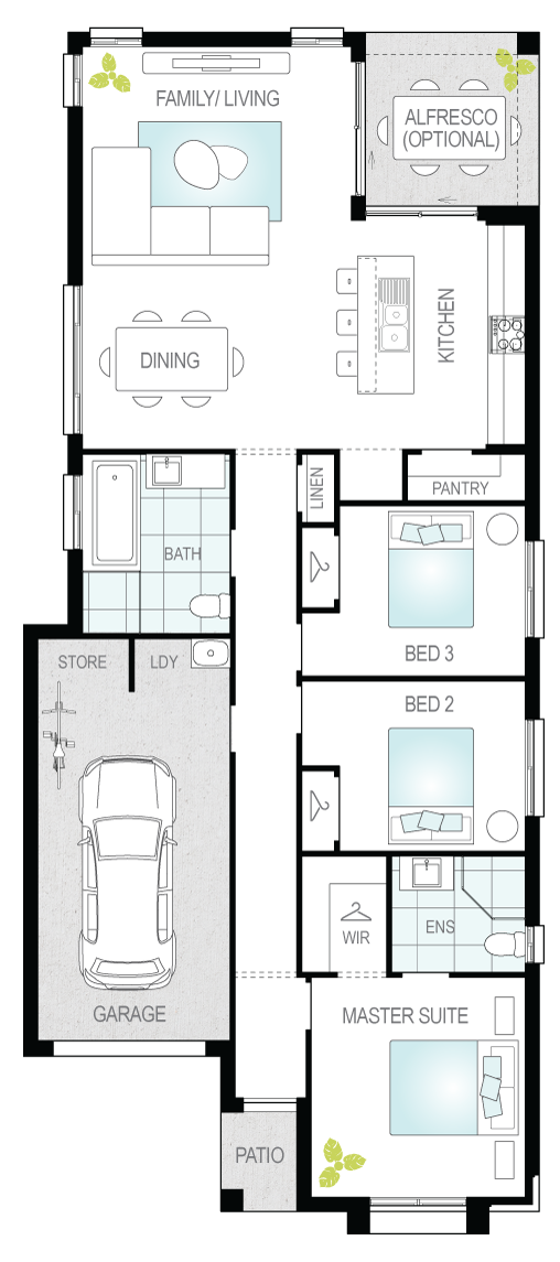 Architectural New Home Designs - Cabo Floor Plans